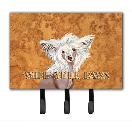 Carolines Treasures Carolines Treasures LH9459TH68 6 x 9 in. Chinese Crested Wipe Your Paws Leash or Key Holder LH9459TH68